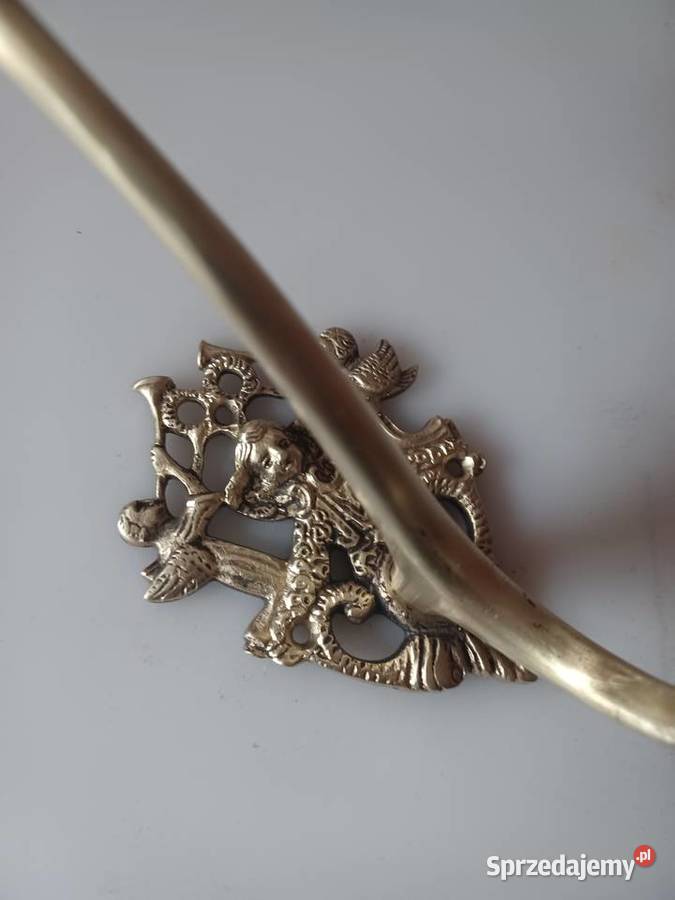 Piękny masywny mosiężny wieszak Wieszaki Poznań