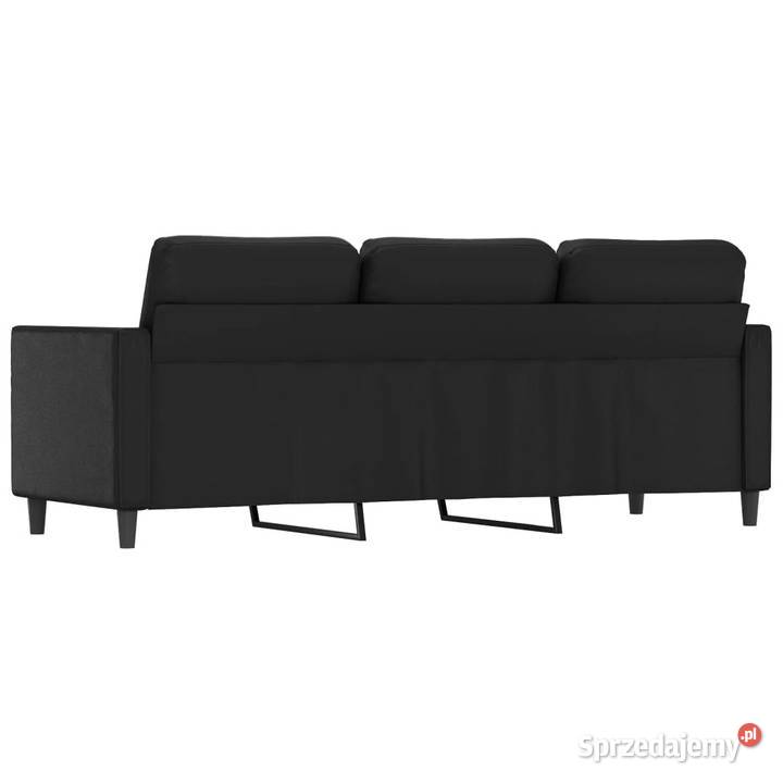 3osobowa sofa czarna 180 obita sztuczną skórą Warszawa sprzedam