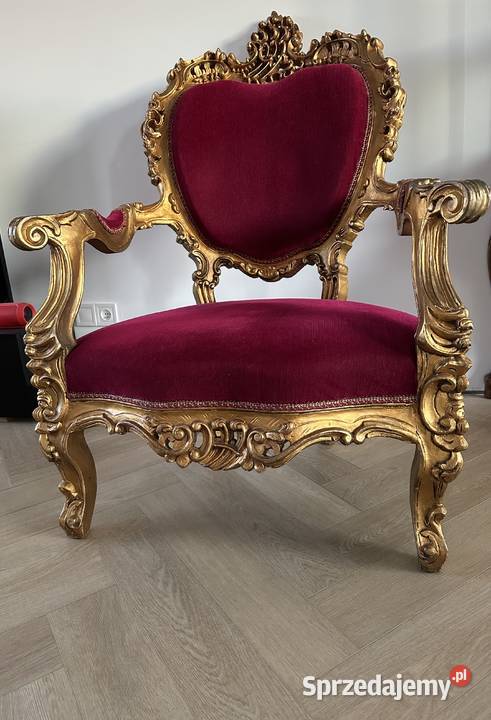 Fotele w stylu barokowym 80cm kujawsko-pomorskie