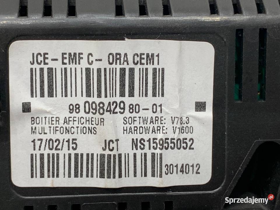 WYŚWIETLACZ FIAT SCUDO II 9809842980 EKRAN