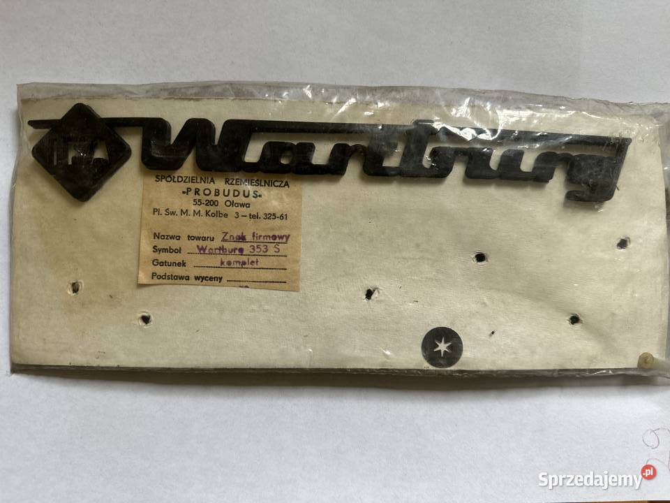 Wartburg 353 napis emblemat logo plastikowe łódzkie Piotrków Trybunalski