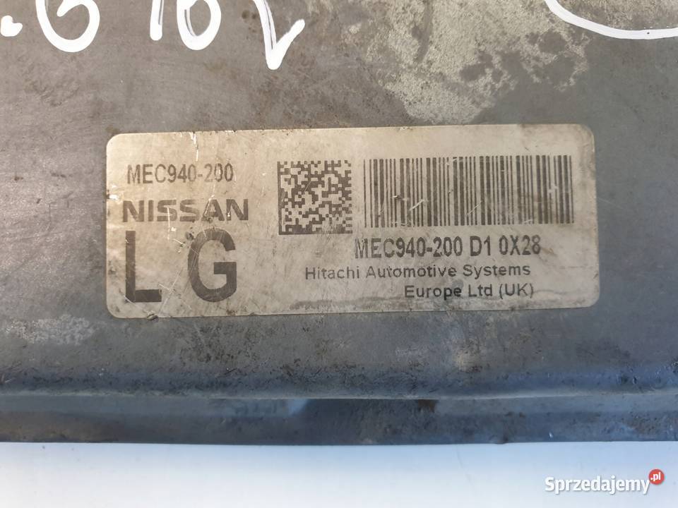 Nissan Qashqai 16 16V STEROWNIK SILNIKA komputer