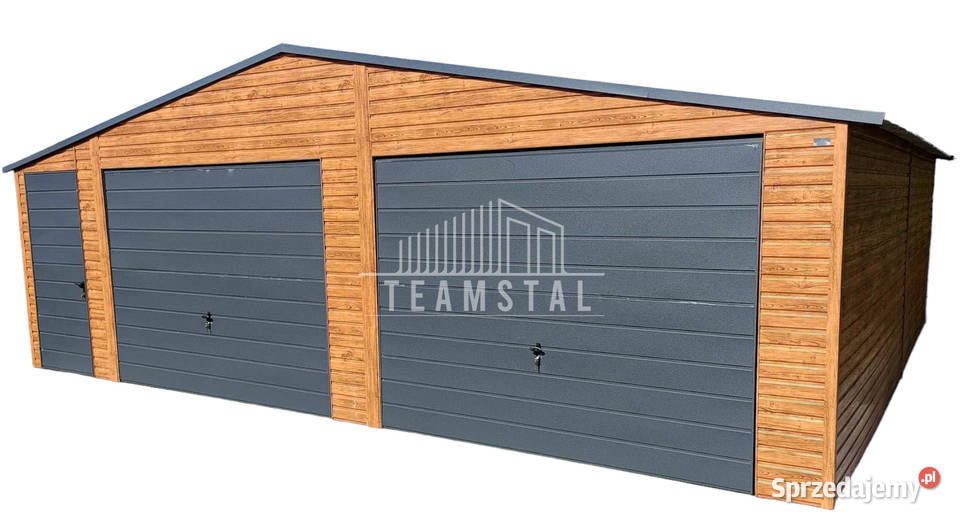 GARAŻ BLASZANY 8m x 7m dwuspad 2x Brama drzwi Gdańsk sprzedam