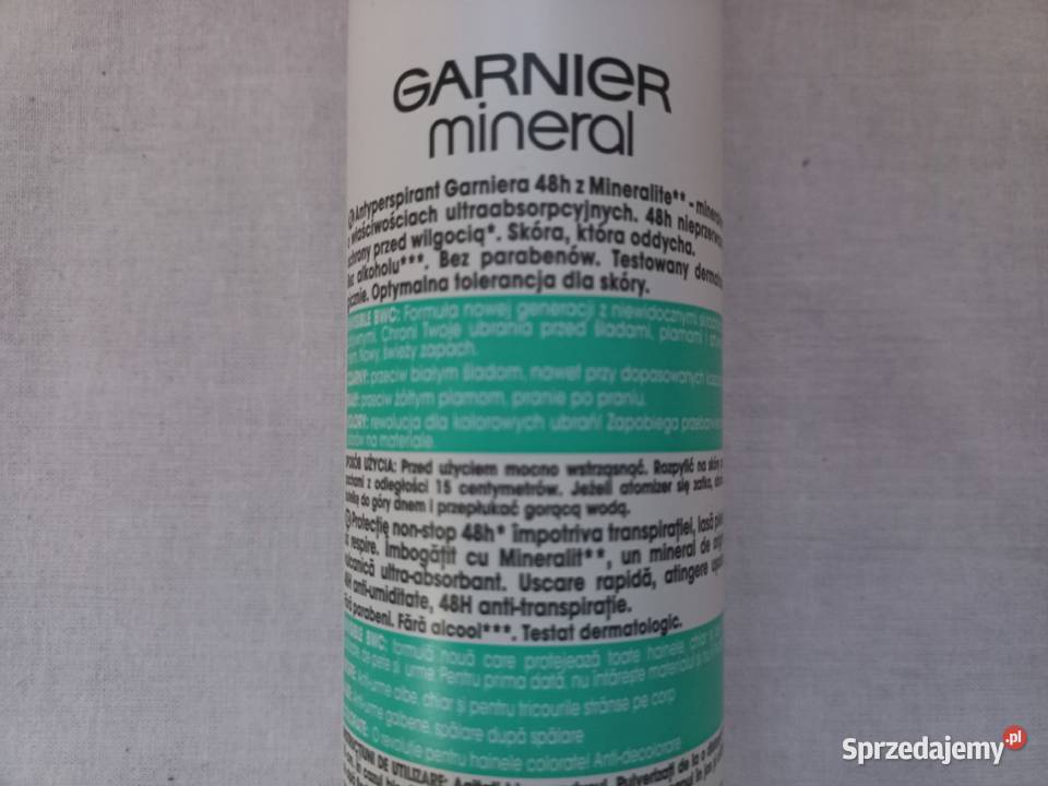 antyperspirant Garnier Mineral Invisible 48h aż Dla kobiet Białystok