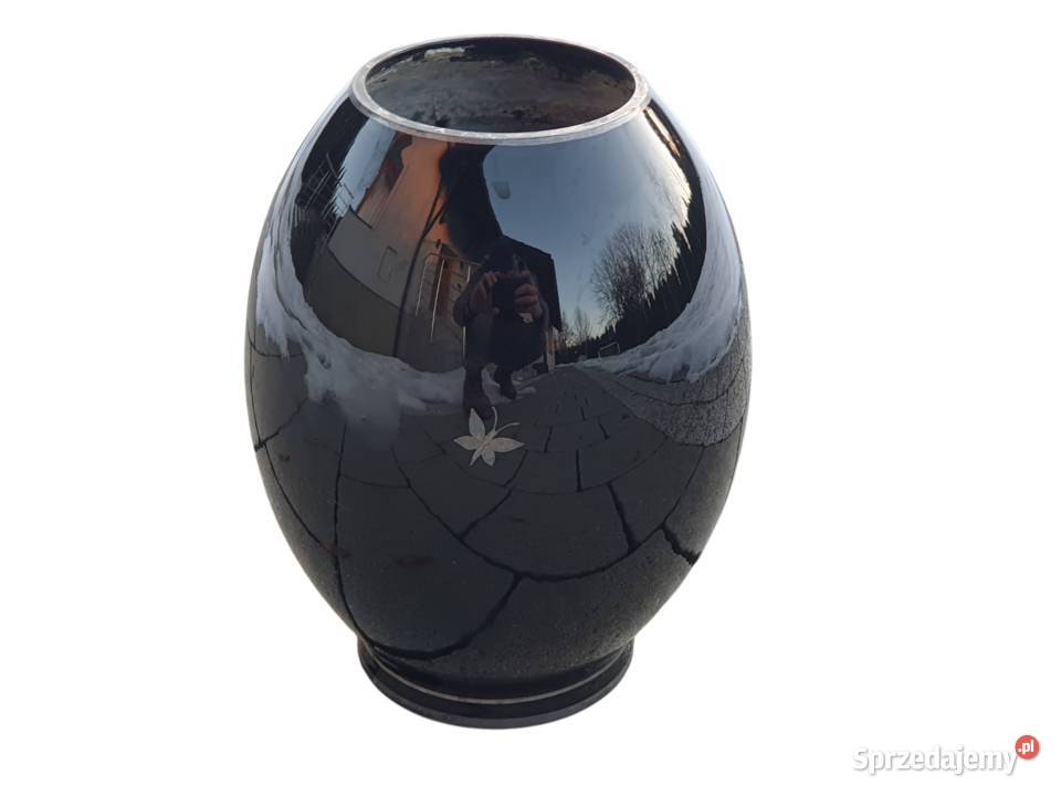 Stary Czechosłowacki ręcznie malowany wazon Art śląskie Cieszyn