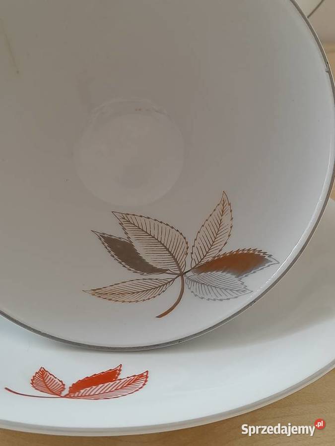 Porcelanowe trio śniadaniowe Weisswasser dolnośląskie Bogatynia