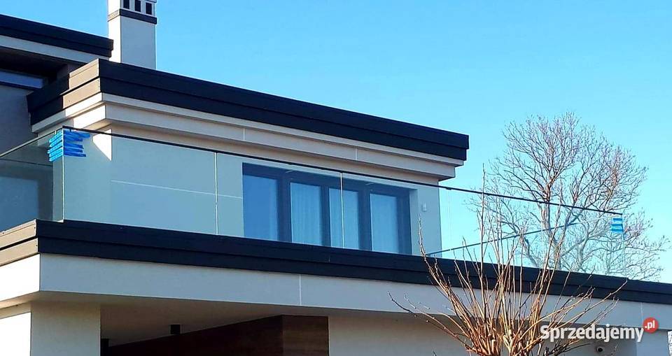 Szklane balustrady wewnętrzne i zewnętrzne