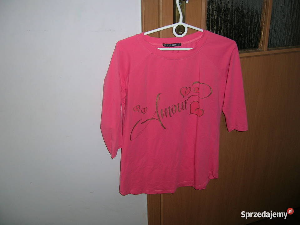 Bluzka różowa Nado rozmiar L nieużywana różowy Czarna sprzedam