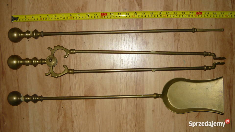 Zestaw kominkowy mosiężny mosiądz Opał podlaskie Sokółka sprzedam