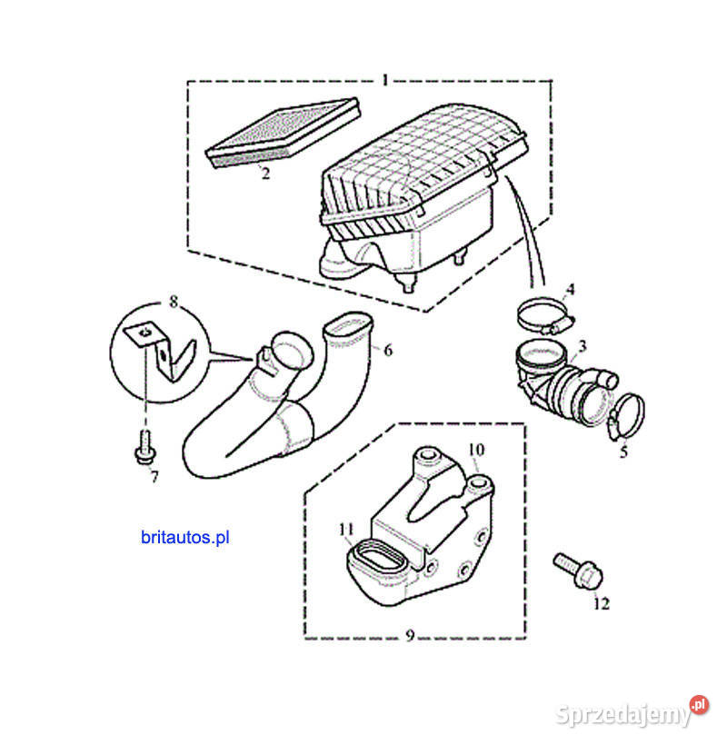 RURA POWIETRZA AIR DUCT ASSEMBLY ROVER 75 MG ZT osobowe Poznań