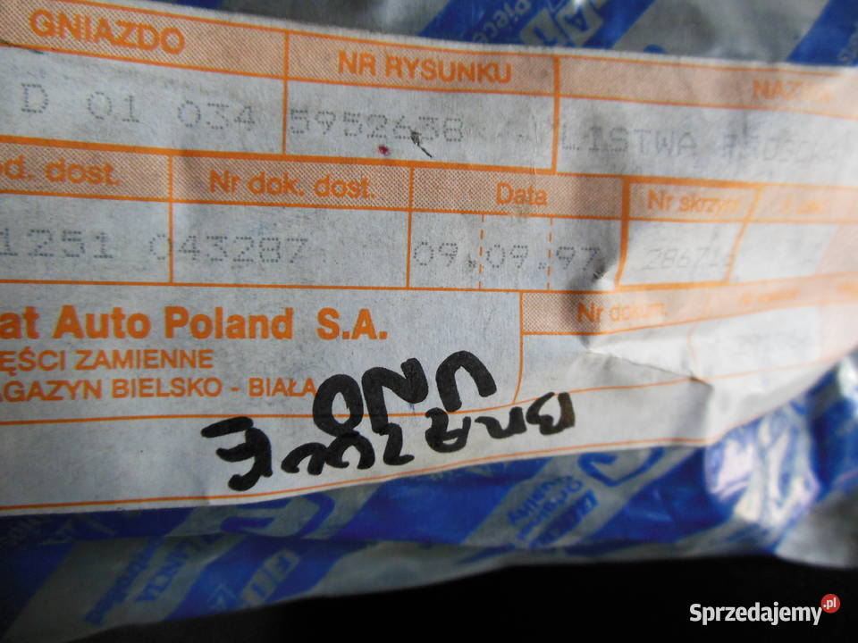 Listwa progowa wewnętrzna lewa do Fiata Uno Kozy