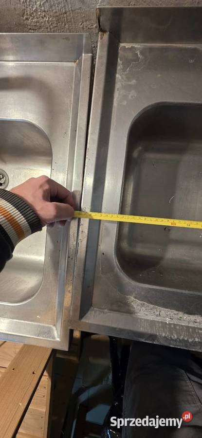 Dwukomorowy zlewozmywak stół 200 długi Stalgast