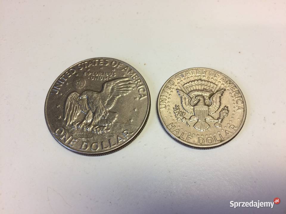 USA moneta 1 dolar półdolarówka obiegowe