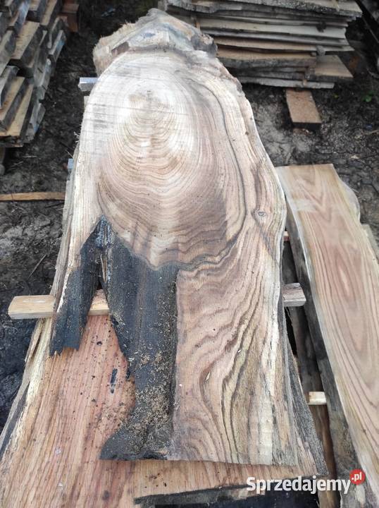 Monolit 65x65 x5 dąb stolik kawowy live edge Przysucha