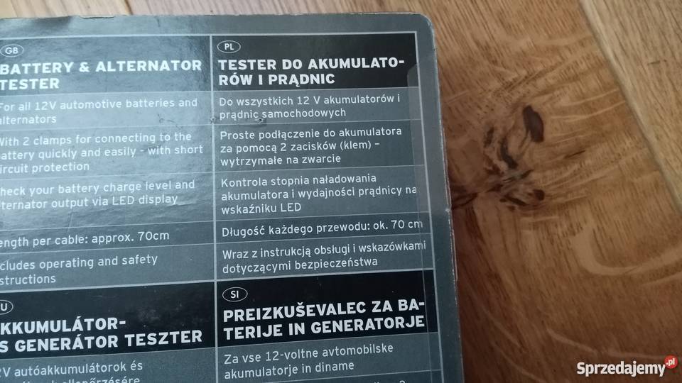tester akumulatora i ładowania diodowy podręczny mazowieckie Łomianki