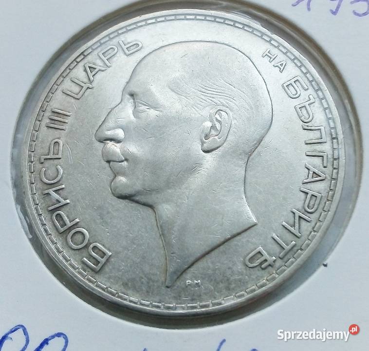 BUŁGARIA100 LEWA1937 r SREBRO 500 BORYS Numizmatyka