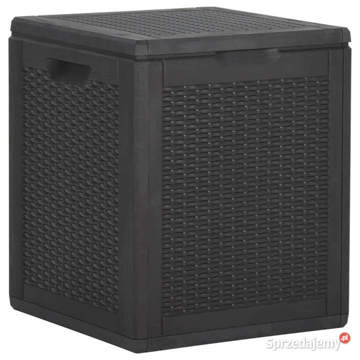 Skrzynia ogrodowa 90 L czarna rattan PP WM151227 mazowieckie Warszawa