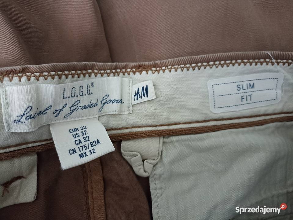 Spodnie Chinosy LOGG hm Slim Fit 32 17582A małopolskie Kraków