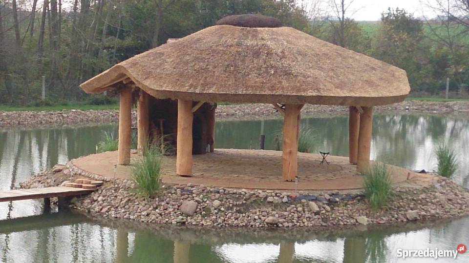 dach trzcinowy strzecha altana Trzebnica