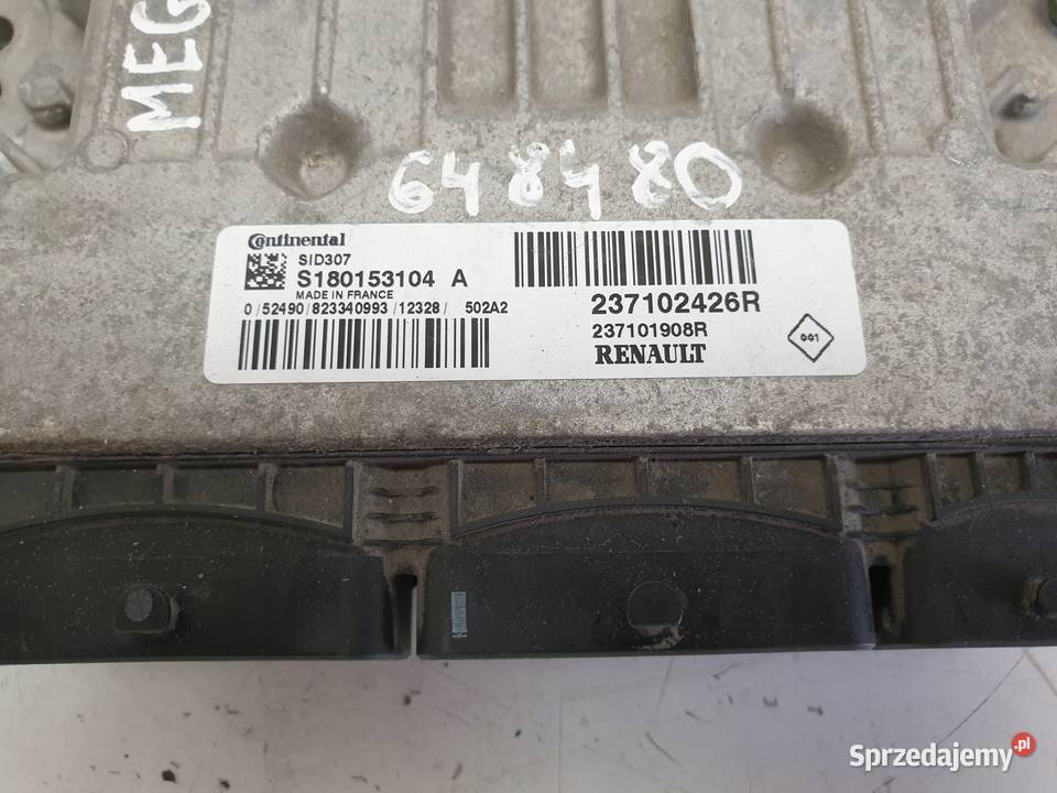 Renault Megane III 15 DCI STEROWNIK SILNIKA osobowe Rudka