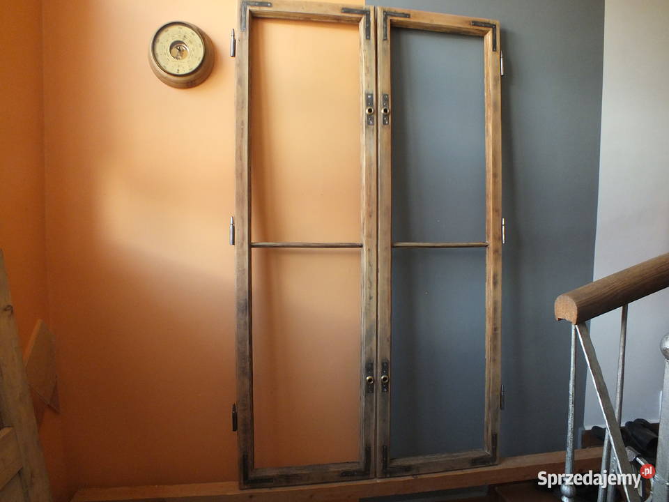 Stare okna drewnianeokoło 1920 prawe lewe Bielawa