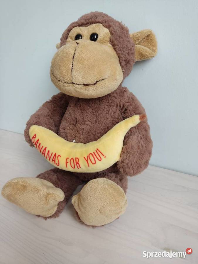Maskotka pluszowa małpka z bananem Maskotki Głuchołazy