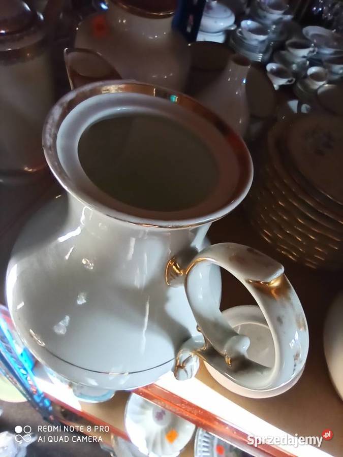Dzbanek do czekolady C T Biało Złoty Syg w Porcelana i szkło pomorskie Gdańsk