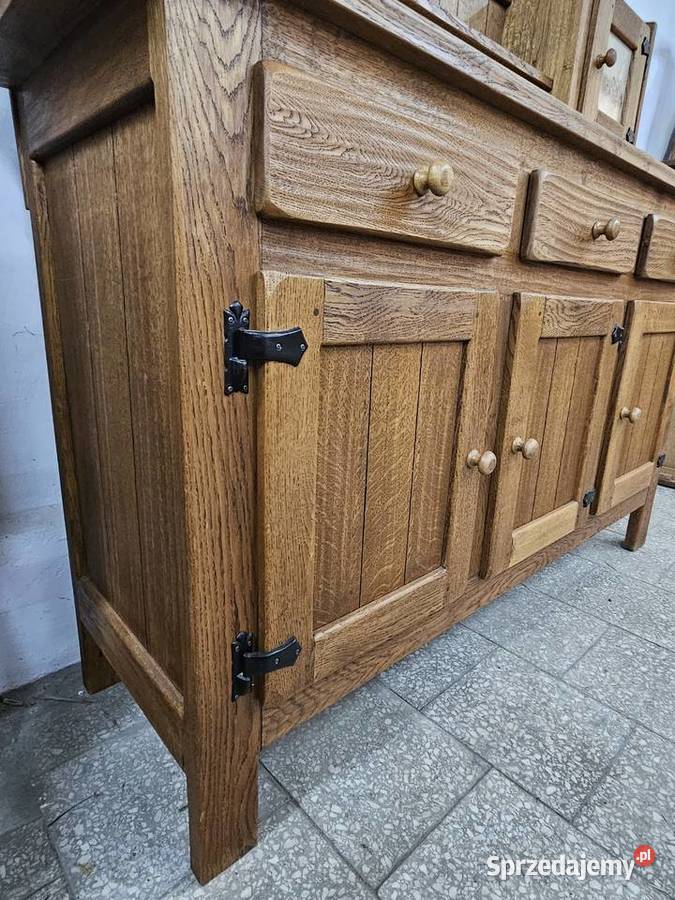 Dębowa jadalnia komplet rustykalny do kuchni Nowy Sącz sprzedam