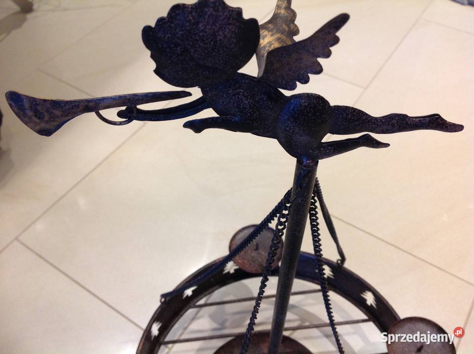 Świecznik Duży Metalowy na 4 świece Dekoracja Nowa Sól