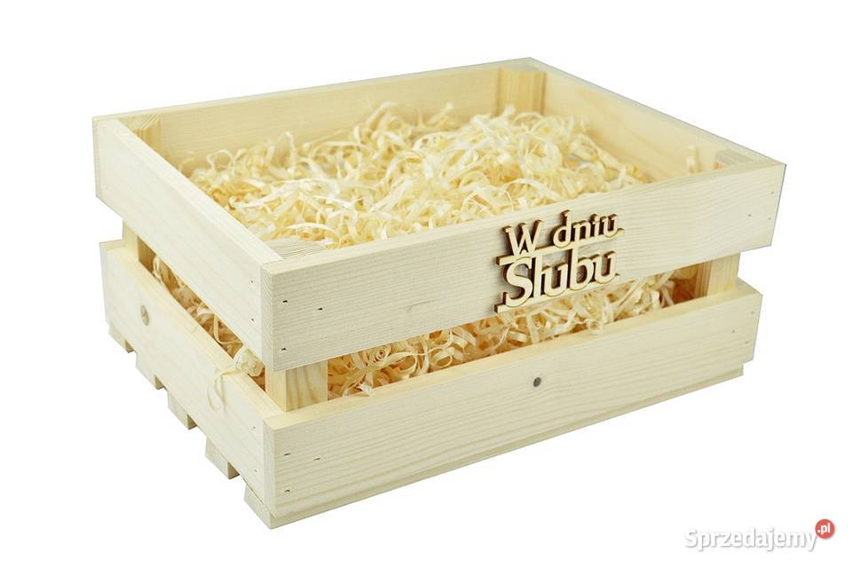 SKRZYNKA DREWNIANA NA PREZENT BOX W DNIU ŚLUBU małopolskie Tarnów