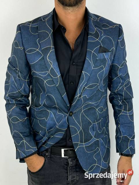 GIOVANNI PERA Marynarka męska D632 granatowa Rozmiar XL Ostrów Wielkopolski