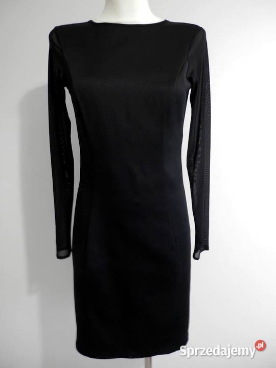 Sukienka Czarna Wieczorowa Imprezowa Koktajlowa Rozmiar 38(M) Łomża
