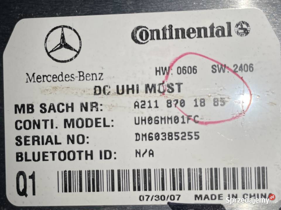 A2118701885 moduł Bluetooth mercedes ml w164 r Szczecin