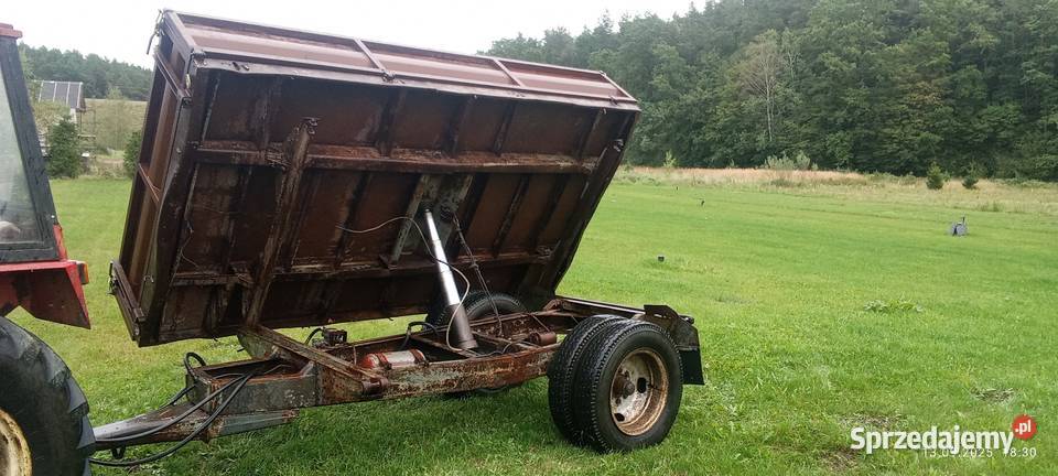 Brandys BSS przyczepa 4t wywrotka na 3 strony 1 nieuszkodzony Rolnictwo