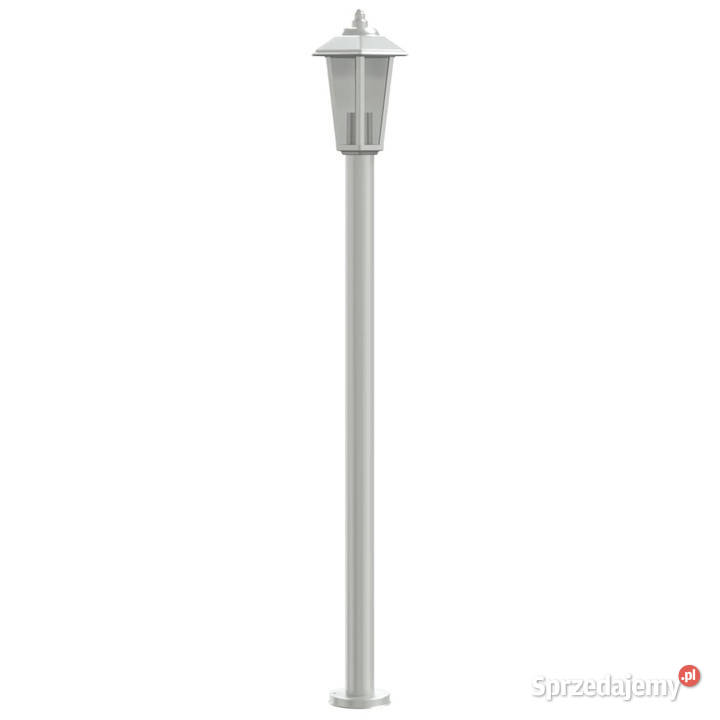 Lampy ogrodowe na słupku 3 srebrne 120 stal Warszawa