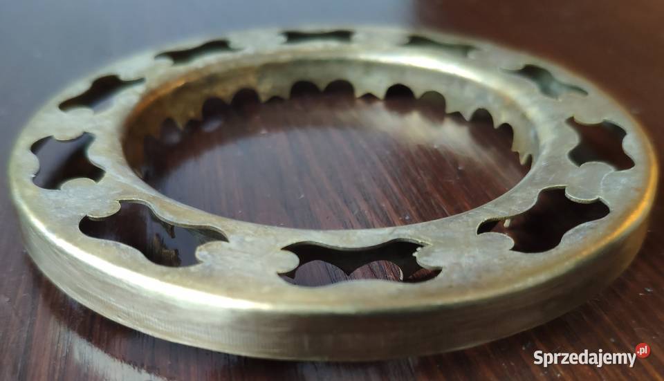 Mosiężna galeryjka do lampy naftowej Kraków