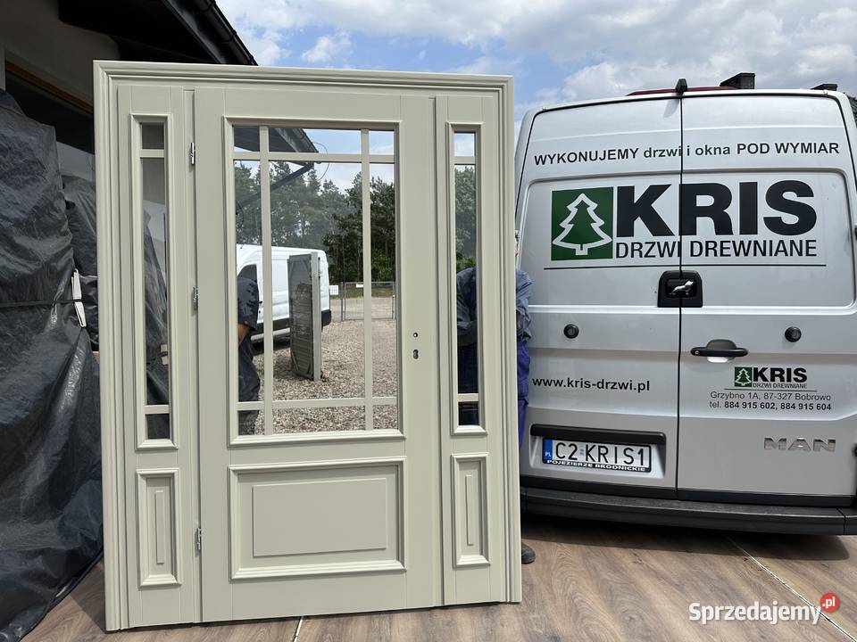 Drzwi zewnętrzne drewniane ANGIELSKIE NA KAŻDY kujawsko-pomorskie Grzybno