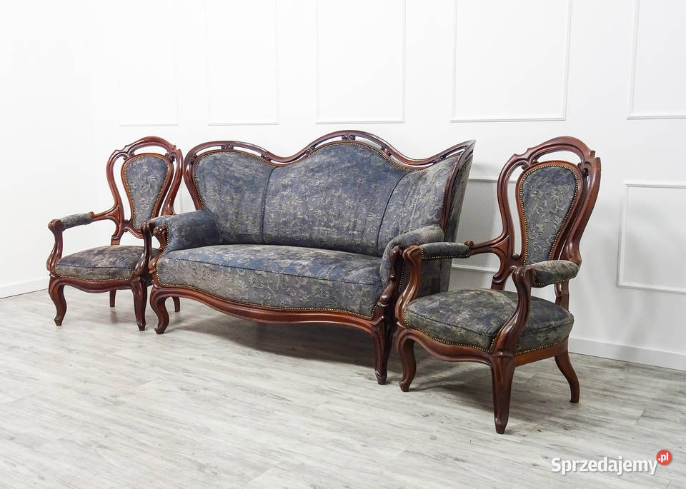 Antyk KOMPLET MEBLI do SALONU FILIP Lata 50 Sofa Kalisz