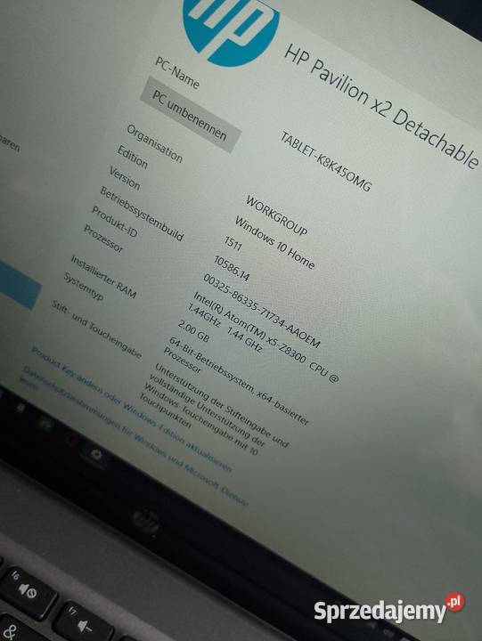 LaptopTablet HP Pavilion x2 Detachable Gorzów Wielkopolski