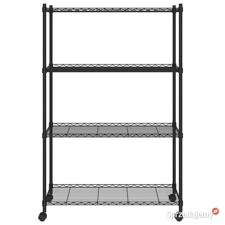 4poziomowy regał na kółkach 90x35x142 czarny 200 Warszawa
