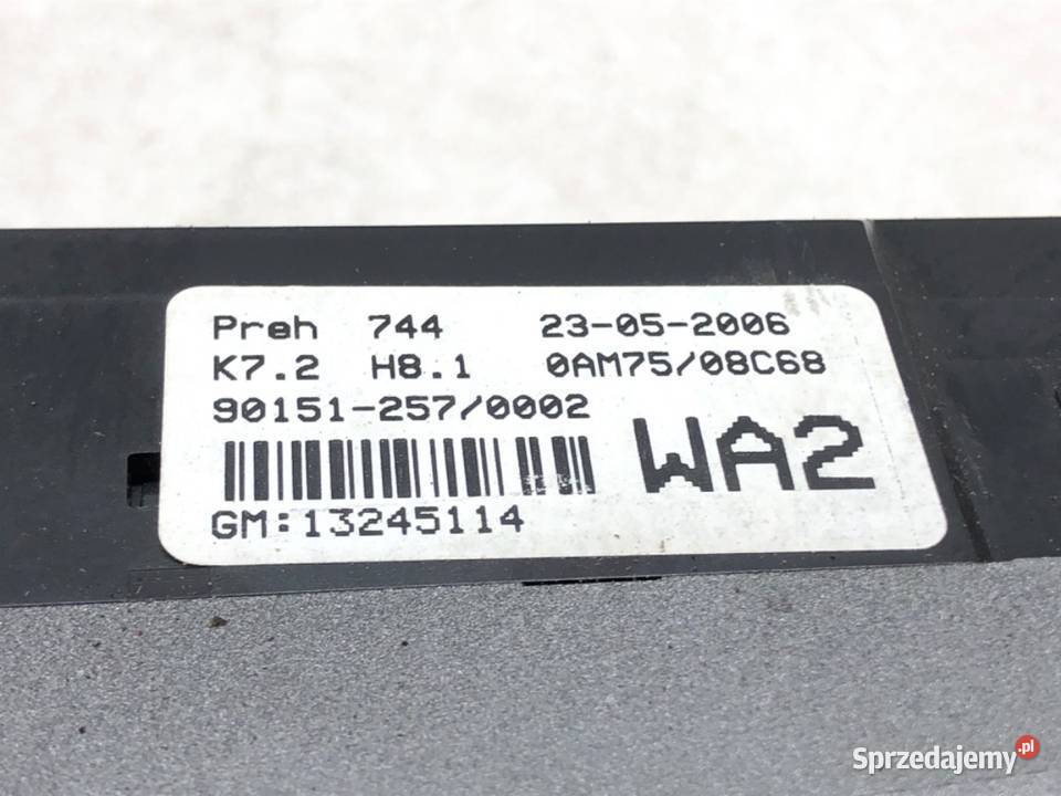 PANEL STEROWANIA NAWIEWU OPEL ZAFIRA B 13245114 Panele sterowania, przełączniki Motoryzacja