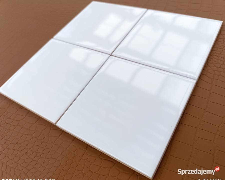 Paradyż Gamma bianco glazura 10x10 błyszcząca Opoczno