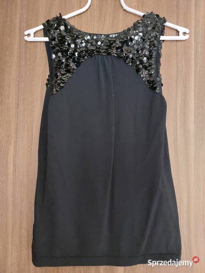 Piękna czarna bluzka z cekinami top Wrocław