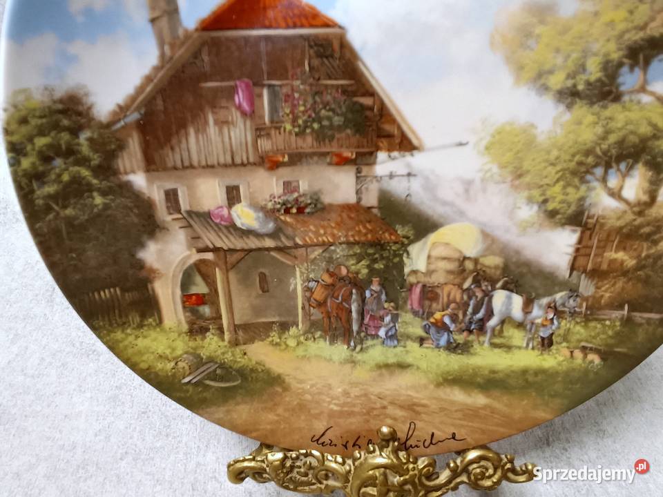 SELTMANN WEIDEN Kolekcjonerski ścienny talerz Porcelana i szkło Dobrzany