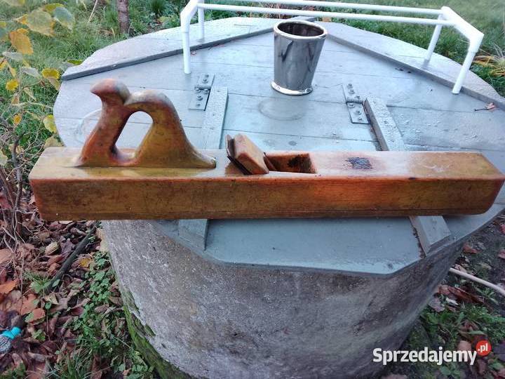 Stary Duży drewniany strug hebel ręczny antyk