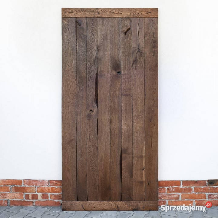 Drzwi przesuwne drewniane dębowe OLD 210cm Chmielnik sprzedam