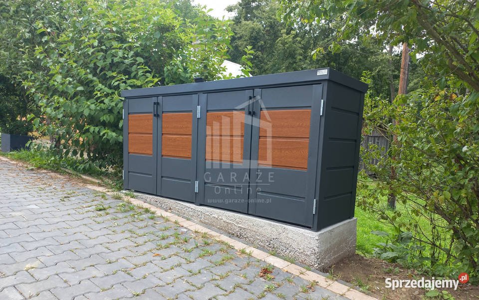 Zabudowa koszy na śmieci wiata śmietnikowa Ciechanów
