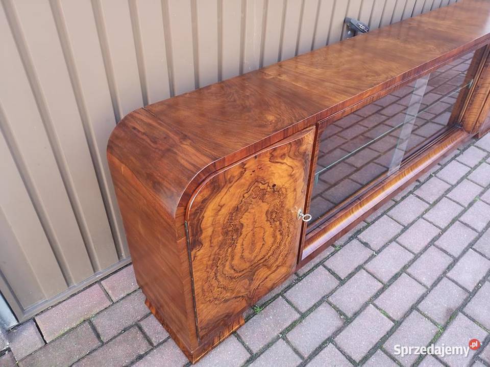 Komoda RTV Niska ARTDECO Orzech Unikat 200 Stara Swarzędz