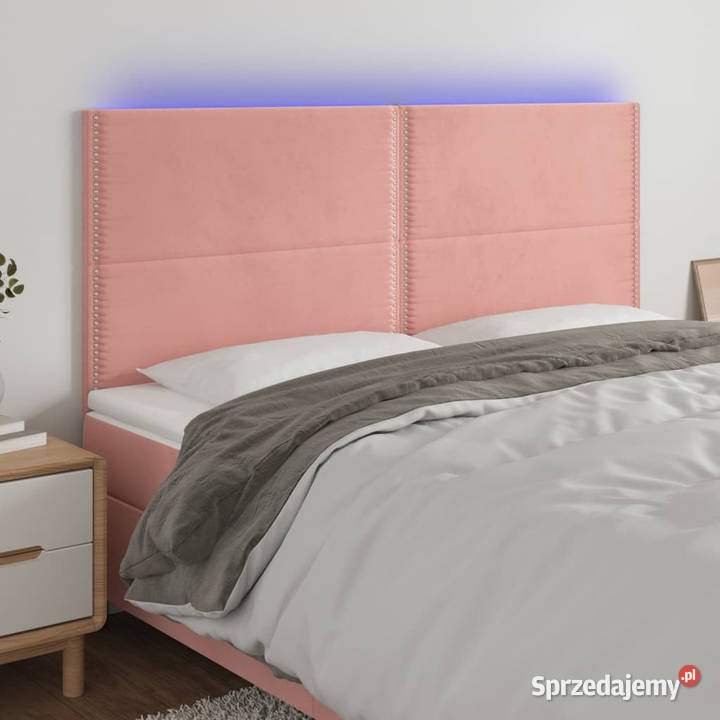 Zagłówek do łóżka z LED różowy 160x5x118128 Warszawa