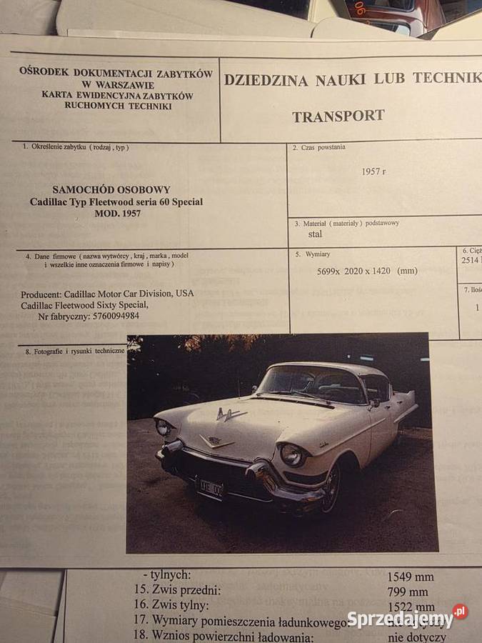 Cadillac fletwood sixty special 1957 Fleetwood Motoryzacja Jastrzębie-Zdrój